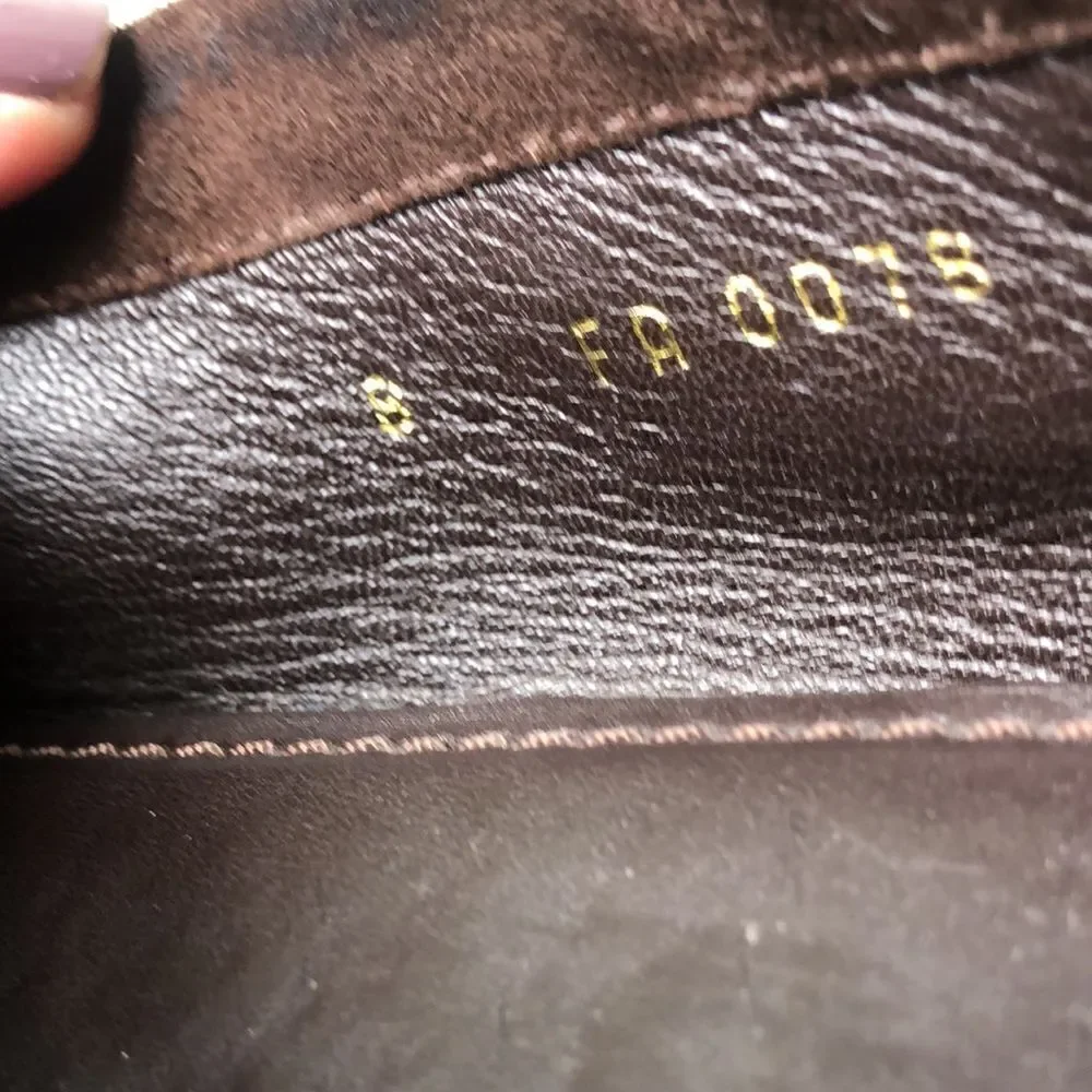 Louis Vuitton suede slip ons